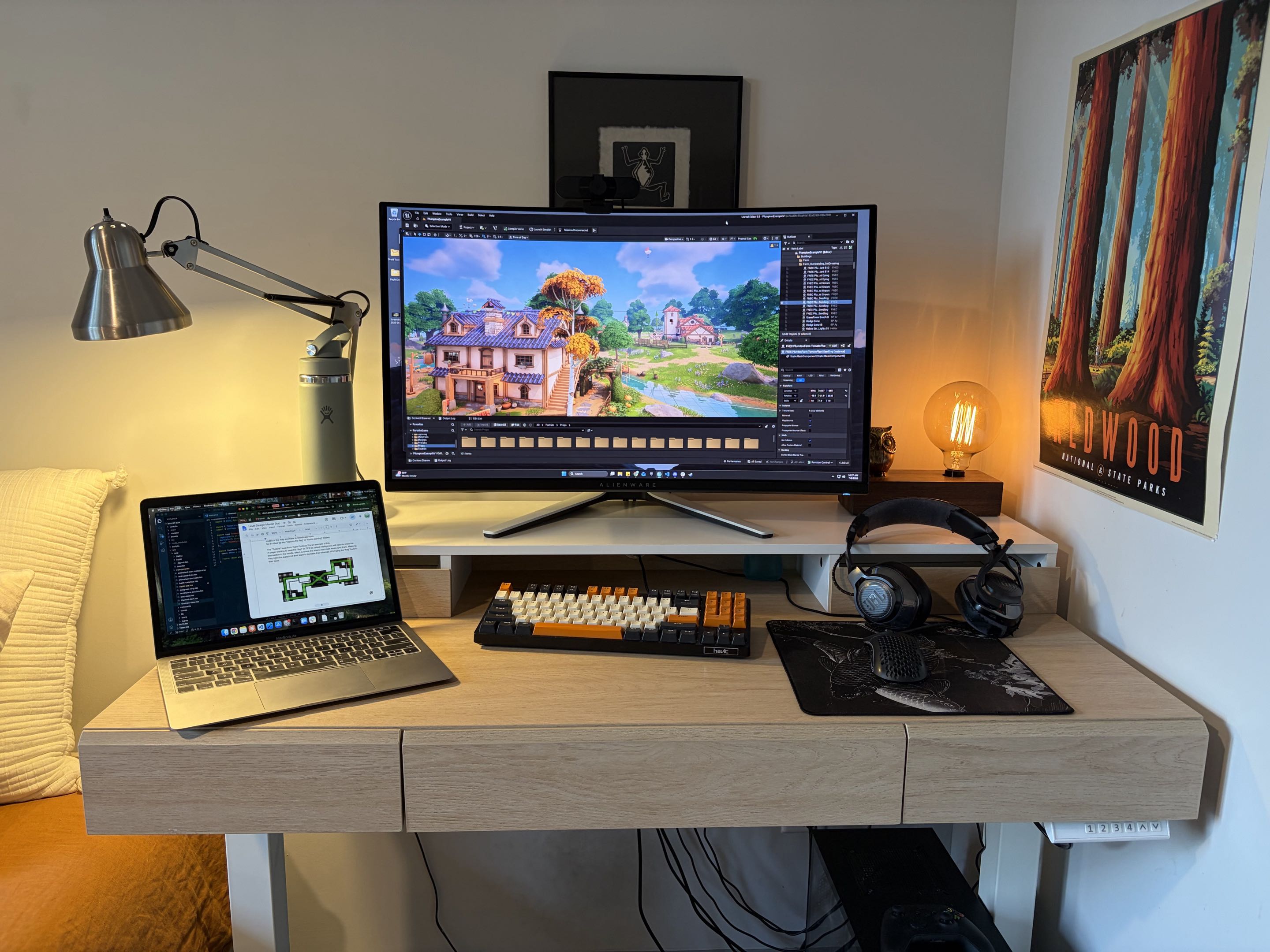 Current desk setup (standing desk supremacy)
