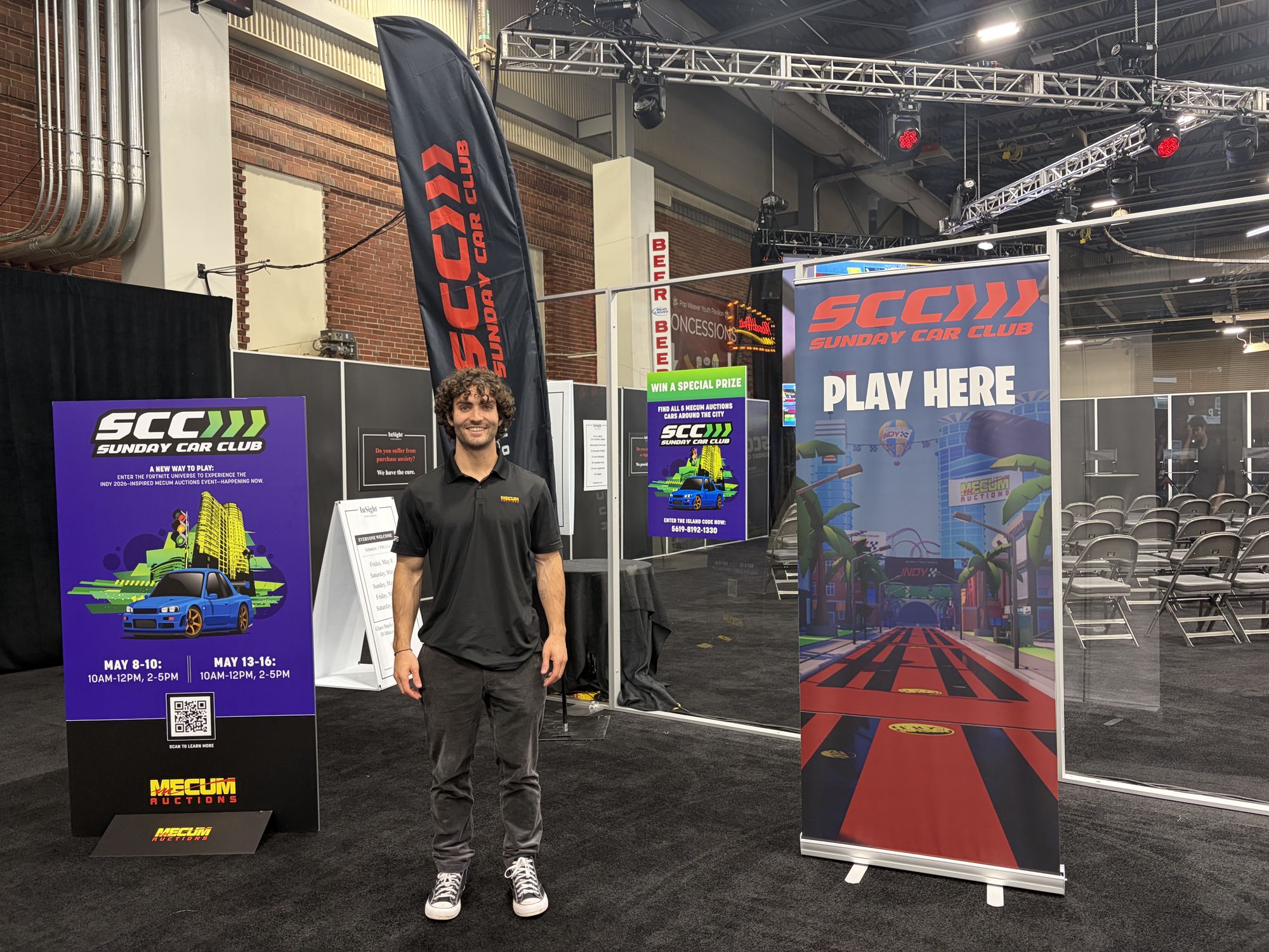 The SCC booth at Mecum Indy
