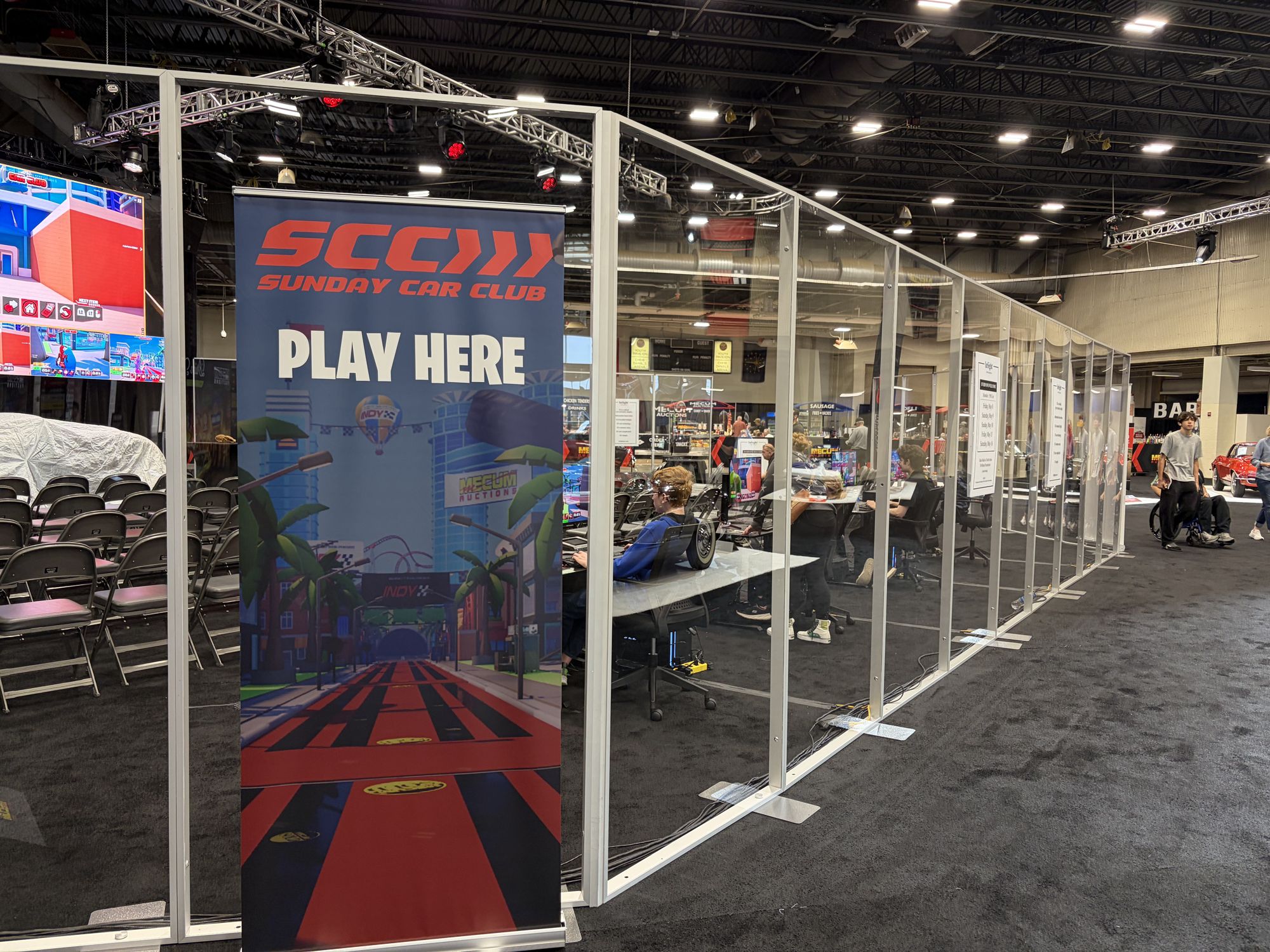"Play Here": the Indy booth