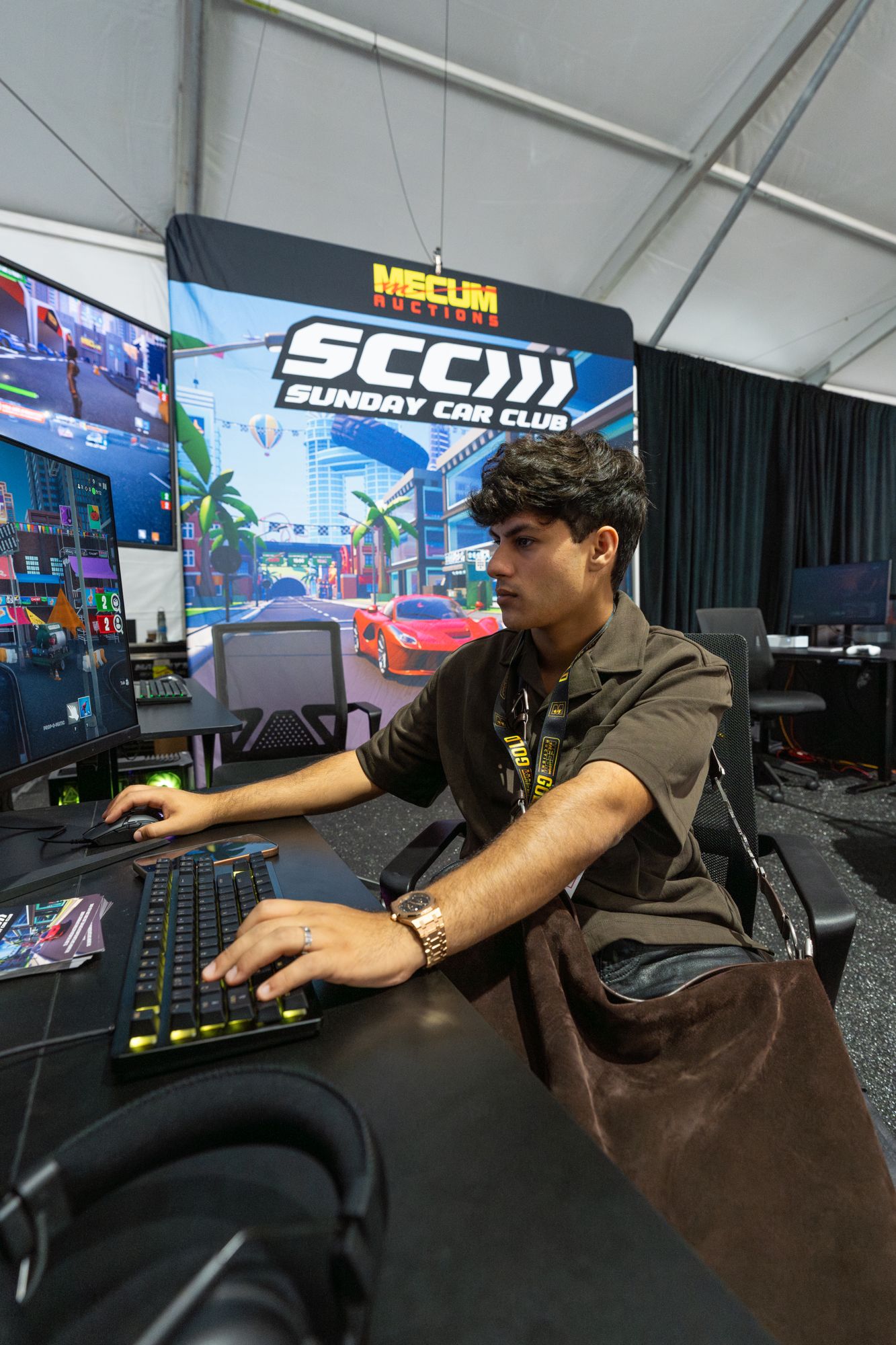 Playing SCC at Monterey. Photo: Mecum Auctions
